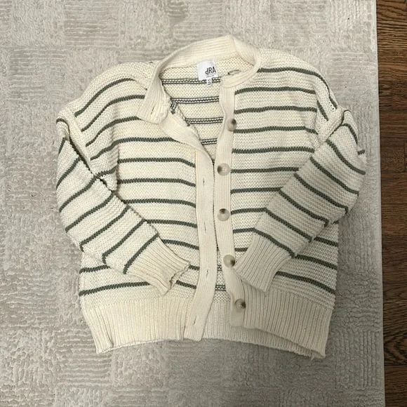 dRA LOS ANGELES (FROM ANTHROPOLOGIE) %100 COTTON AMARA STRIPED CARDIGAN - Picture 3 of 15